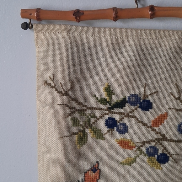 Sold on Depop Vintage cross stitch mushroom wall - Picture 2 of 11